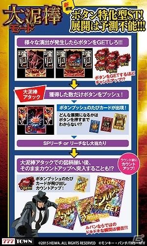 神出鬼没の大泥棒が「777TOWN for Android」に登場！「CRルパン三世～I'm a super hero～」が配信開始の画像3