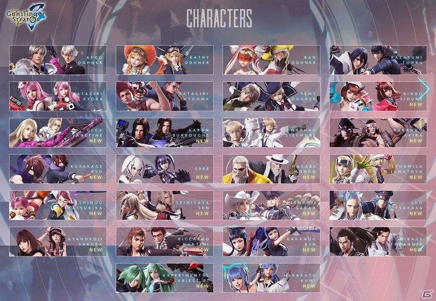 AC「ガンスリンガー ストラトス3」全26キャラクターのバトルムービーが