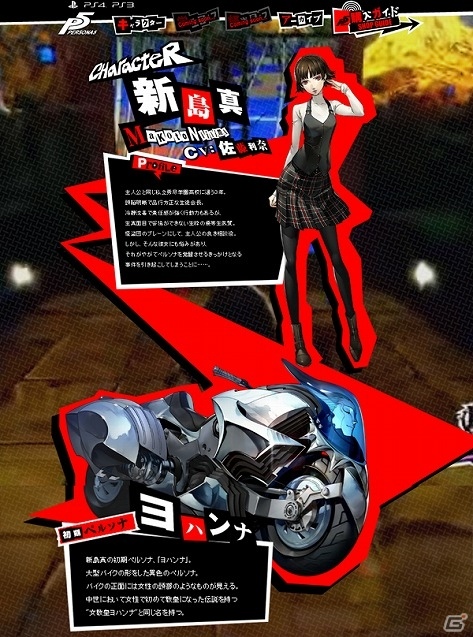 PS4/PS3「ペルソナ5」新島真、佐倉双葉、奥村春のプロフィールが