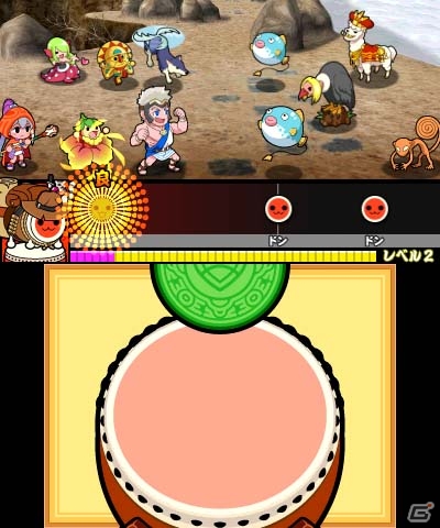 3DS「太鼓の達人 ドコドン！ミステリーアドベンチャー」第2章の舞台はイースター島！新要素「合成」やさらなるゲストキャラも明らかにの画像34