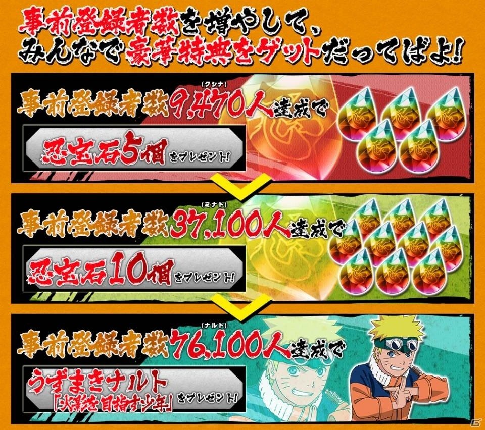 iOS/Android「NARUTO-ナルト- 疾風伝　ナルティメット ブレイジング」事前登録キャンペーンが開始の画像1
