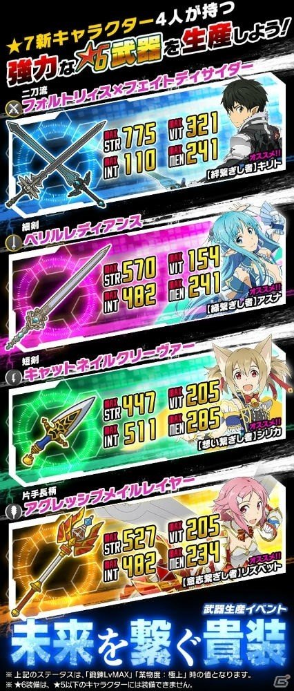 iOS/Android「ソードアート・オンライン コード・レジスタ」レアスカウトに★7ユウキとリーファが登場！開催中のイベントも紹介の画像6