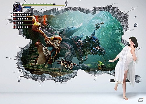 「モンスターハンタークロス」部屋にモンスターが出現！自宅用壁紙が発売の画像2