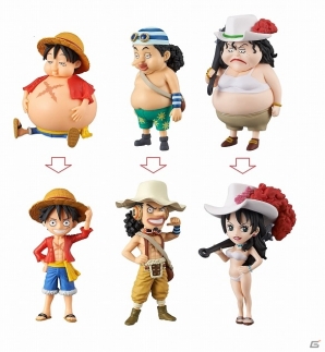 RIZAPをオマージュしたPVも公開！「ワンピース ワールドコレクタブルフィギュア-STYLE UP-」が6月下旬より全国のアミューズメント施設に登場の画像1