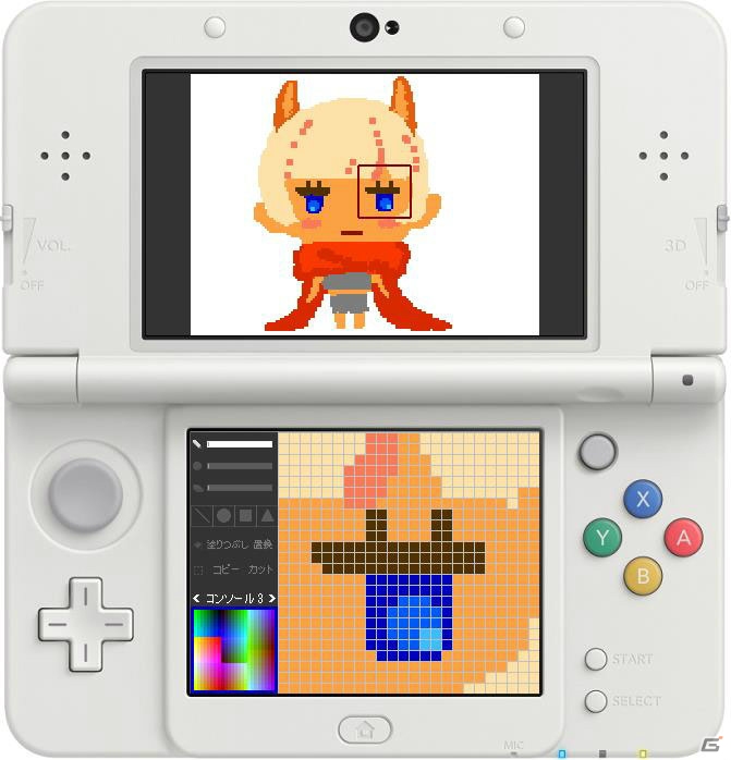 3DS版「ドットペイント」が6月29日に配信―新たな描画ツールでドットアートを制作しよう！の画像2