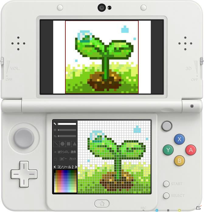 3DS版「ドットペイント」が6月29日に配信―新たな描画ツールでドットアートを制作しよう！の画像3