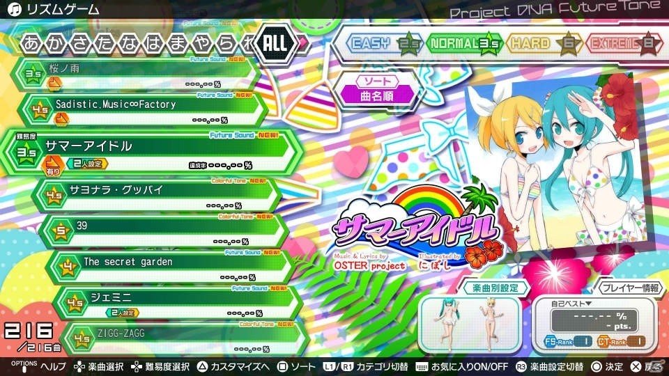 PS4「初音ミク Project DIVA Future Tone」が配信開始！PS4 HDDベイカバー2種がもらえるキャンペーンもの画像4