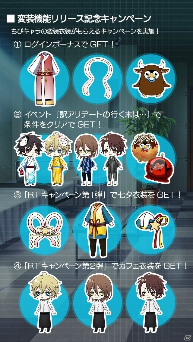 iOS/Android「SecondSecret」キャラクターを着せ替えできる「変装機能」が登場の画像3
