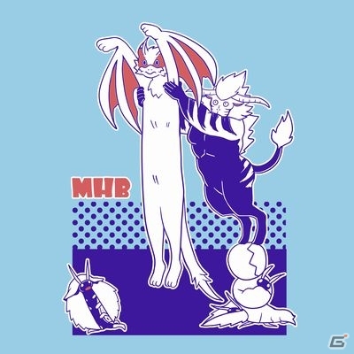 あざらすぃゆずこ氏の描き下ろしイラストを使用したモンハン部とカプコンカフェのコラボTシャツが発売決定！の画像6