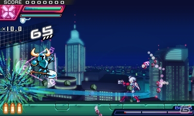 3DS「蒼き雷霆 ガンヴォルト 爪」と「ショベルナイト」がコラボ！ガンヴォルトにショベルナイトがボスとして登場の画像11