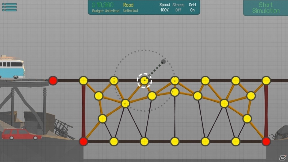 物理エンジンで予測不能の橋づくり！架け橋クラフトSLG「Poly Bridge」がSteamにて配信開始の画像2