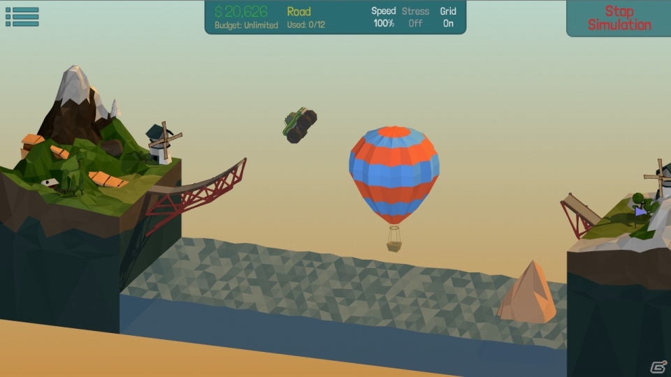 物理エンジンで予測不能の橋づくり！架け橋クラフトSLG「Poly Bridge」がSteamにて配信開始の画像4
