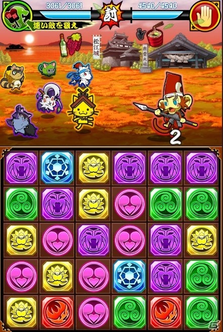 Mobage「戦国パズル!!あにまる大合戦」島根県観光キャラクター「しまねっこ」が登場の画像5