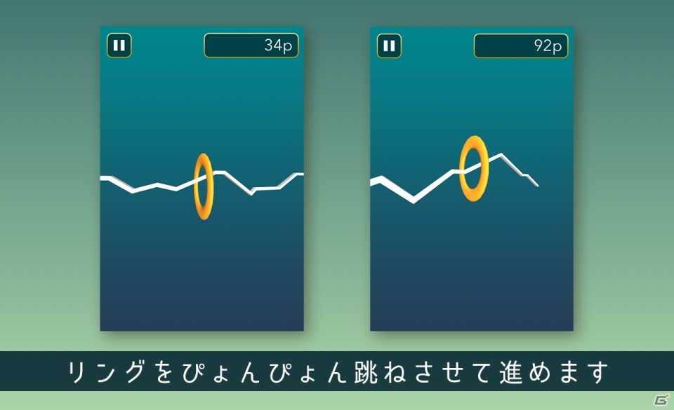 線に触れないようにジャンプ！iOS/Android「Super Ring」が配信開始の画像2