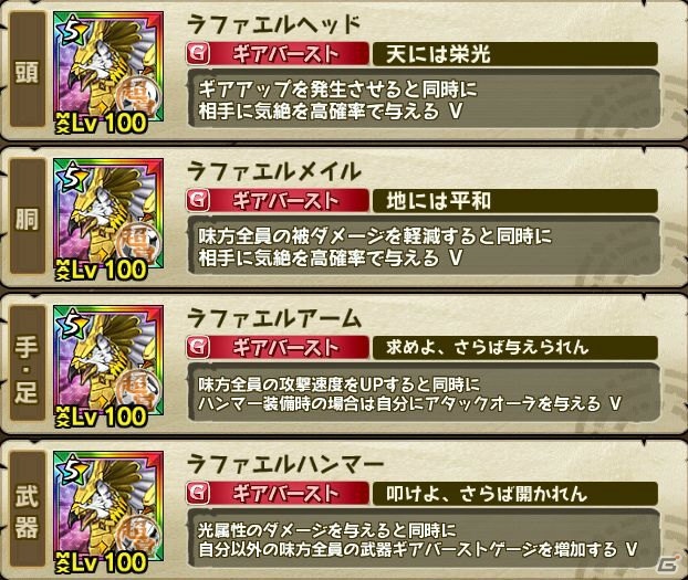 iOS/Android「モンスターギア バースト」★5 ラファエルが登場する超レジェンドフェスが開催の画像4