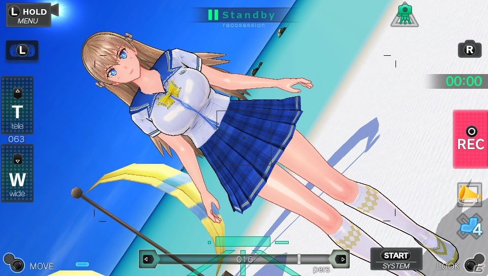 PS Vita「レコラヴ Blue Ocean / Gold Beach」動きのある動画を撮影できるアクションシーンセレクトを紹介！変身シーンも楽しめるラヴハックもの画像2