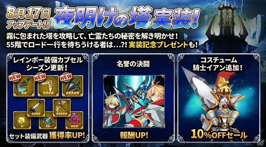 iOS/Android「ファンタジーウォータクティクス」スペシャルダンジョン「夜明けの塔・ノーマル」が出現の画像1