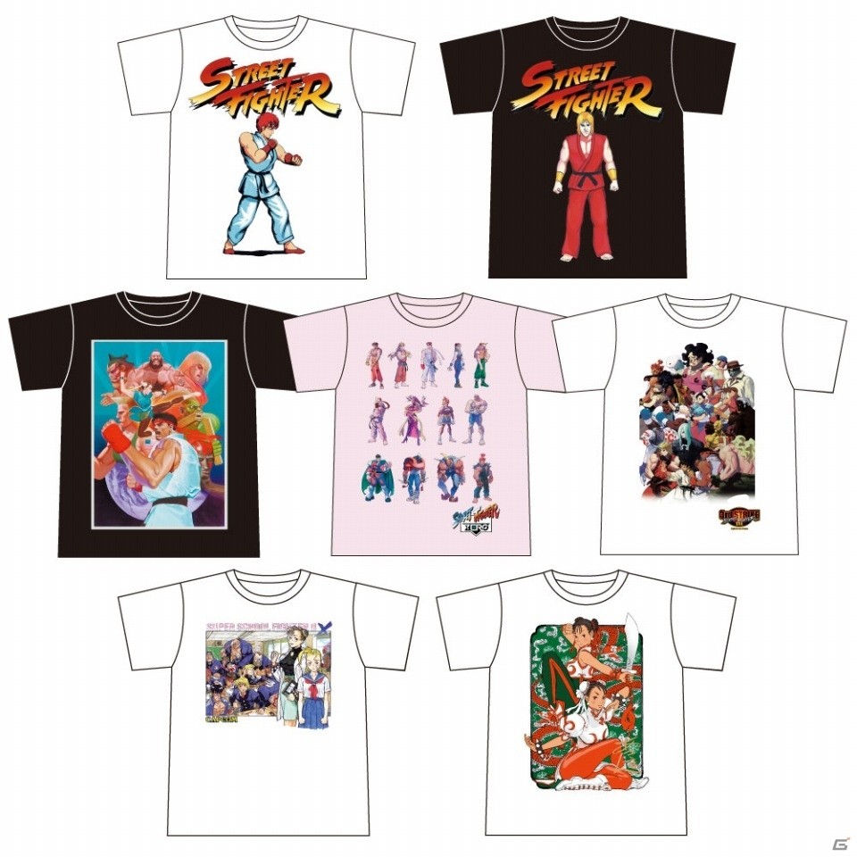 「ストリートファイターV」＆「ストリートファイター」シリーズの歴史を辿るTシャツが発売の画像2
