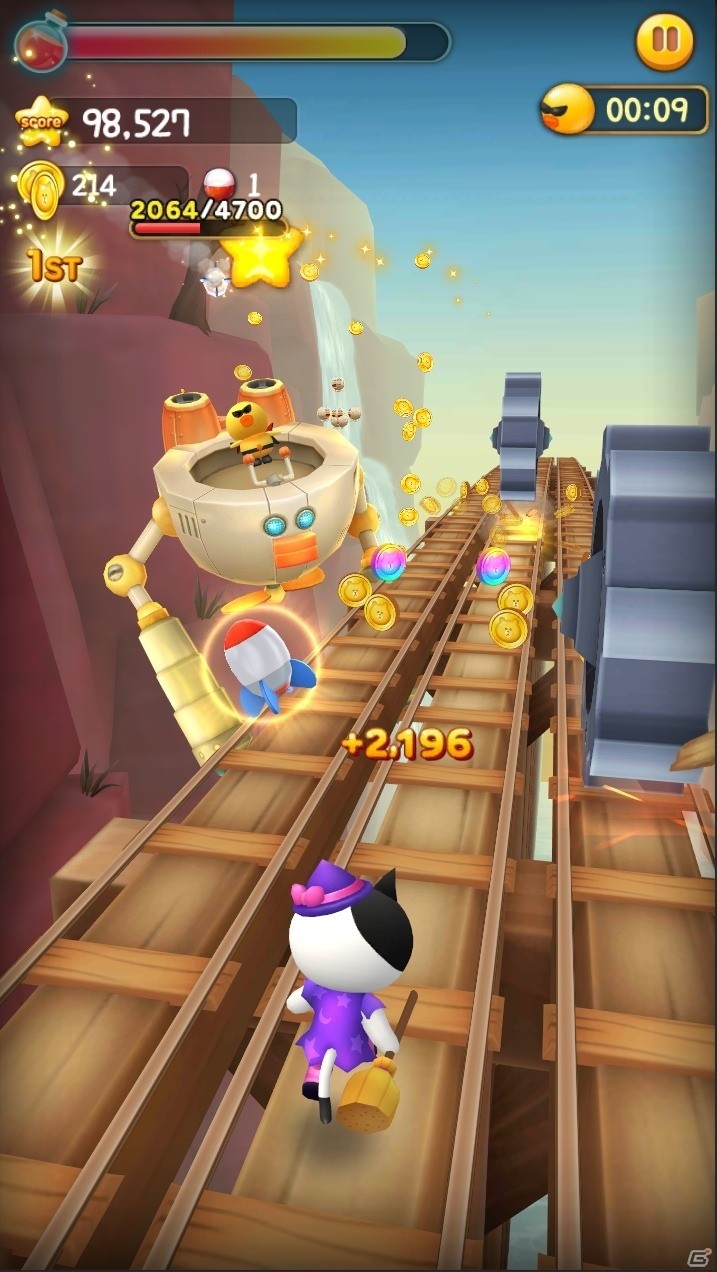 Lineキャラクターが走る よける 跳ぶ Ios Android Line Rush が配信開始の画像 ゲーム情報サイト Gamer