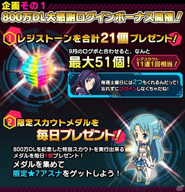 iOS/Android「ソードアート・オンライン コード・レジスタ」けもみみヒロイン大集合の「アニマルスカウト」が開催の画像8