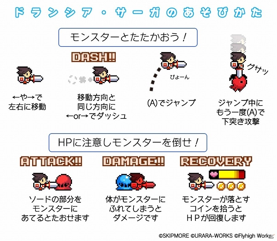 ドット絵キャラクターが織りなす爽快アクション 3ds ドランシア サーガ が配信開始の画像 ゲーム情報サイト Gamer