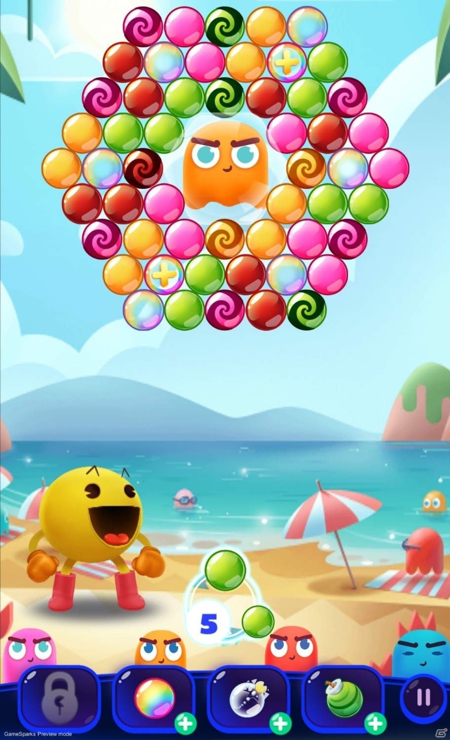 パックマンのバブルシューターパズル「PAC-MAN Pop!」がiOS/Android向けに配信の画像2