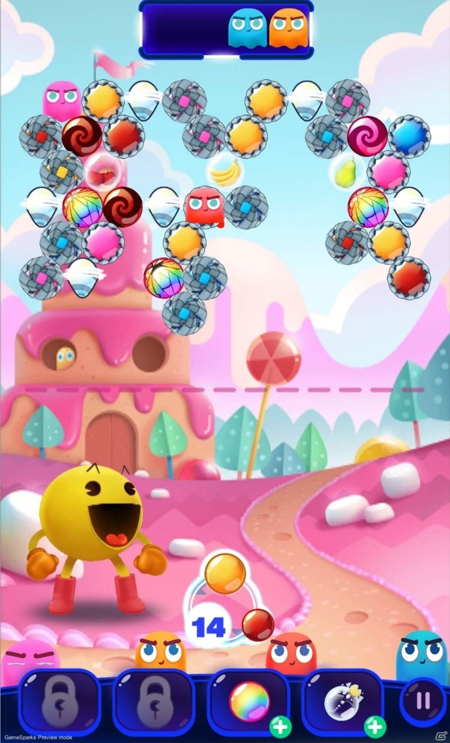 パックマンのバブルシューターパズル「PAC-MAN Pop!」がiOS/Android向けに配信の画像3
