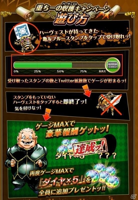 iOS/Android「ジョジョの奇妙な冒険 スターダストシューターズ」2.5周年記念イベント第1弾「重ちーの収穫キャンペーン」が実施中！の画像2