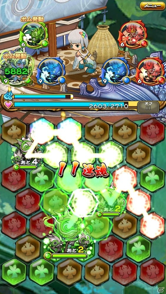 爽快感とパズル性のバランスに優れたマッチングパズルRPG「ドラマチックRPG 神つり」リリース前レビュー！の画像5