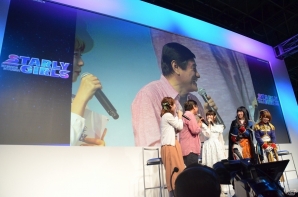 【TGS 2016】竹達彩奈さんが実機プレイに挑戦！渚さんと宮本彩希さんもシリウス＆ベガのコスプレで登場した「STARLY GIRLS -Episode Starsia-」ステージレポートの画像4