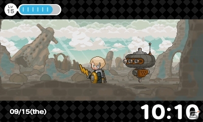 3DS版「dreeps Alarm Playing Game」が2016年冬に配信！ドットで描かれた世界を少年ロボットが冒険するアラームプレイグゲームの画像3
