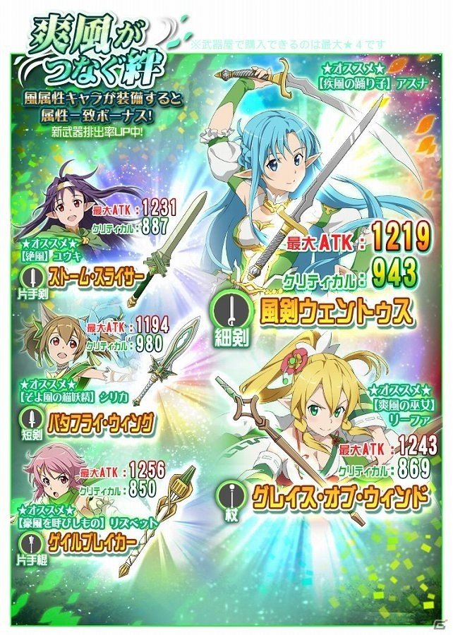 iOS/Android「ソードアート・オンライン メモリー・デフラグ」“風”をテーマとした衣装のヒロインたちが登場！の画像1