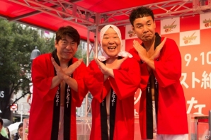 ダチョウ倶楽部・上島竜兵さんがSHIBUYA109で生熱湯風呂に挑戦―「モンスト 3周年記念記者発表会」の模様をレポート！の画像1