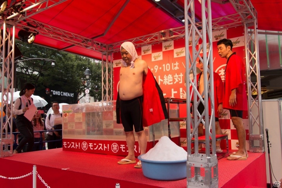 ダチョウ倶楽部・上島竜兵さんがSHIBUYA109で生熱湯風呂に挑戦―「モンスト 3周年記念記者発表会」の模様をレポート！の画像9