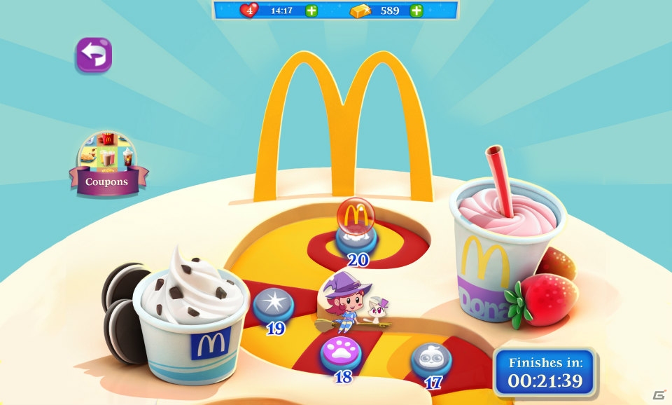 マクドナルド FREE Wi-Fiを用いたデジタルサービス配信にKingの「バブルウィッチ」が参加の画像5