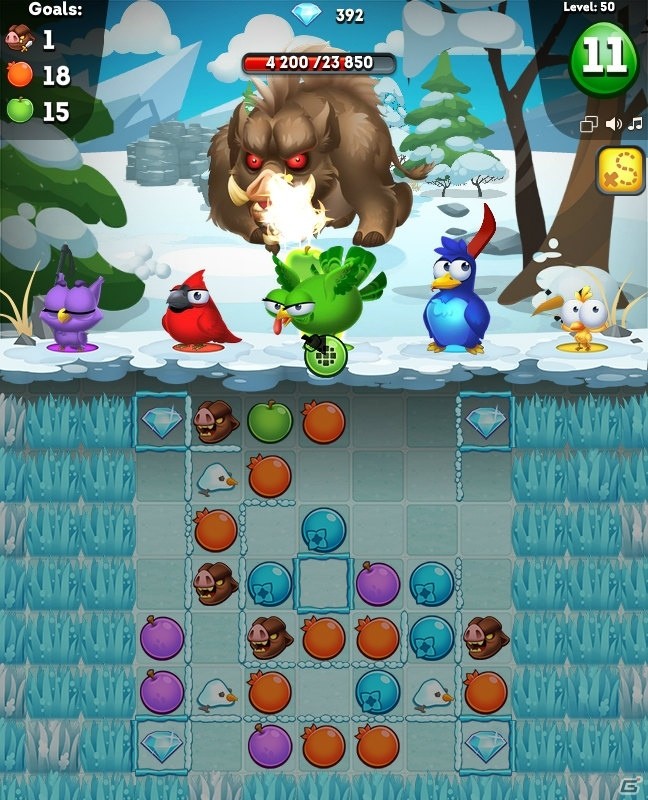 ひとふでがきでフルーツを消すパズルゲーム「フルーツ・フォレスト」の事前登録がmixiゲームにて開始！の画像4
