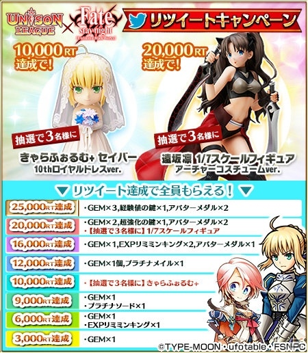 iOS/Android「ユニゾンリーグ」にて「Fate/stay night［UBW］」とのコラボが開催―ログインで「[竹刀]私服セイバー」をゲット！の画像8