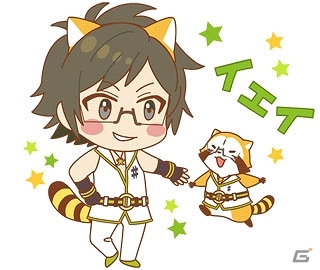 「アイドリッシュセブン」と「ラスカル」がコラボしたキュートなLINEスタンプ「ラスカリッシュセブン」が配信開始！の画像2