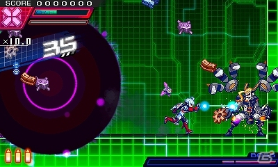 3DS「蒼き雷霆 ガンヴォルト 爪」前作のボス・7宝剣が登場する追加DLCの配信が決定！の画像2