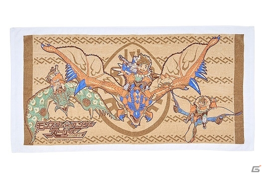 「モンスターハンター ストーリーズ RIDE ON」をイメージしたハンドタオル、フェイスタオル、バスタオルが発売！携帯に便利なポケットティッシュも登場の画像3