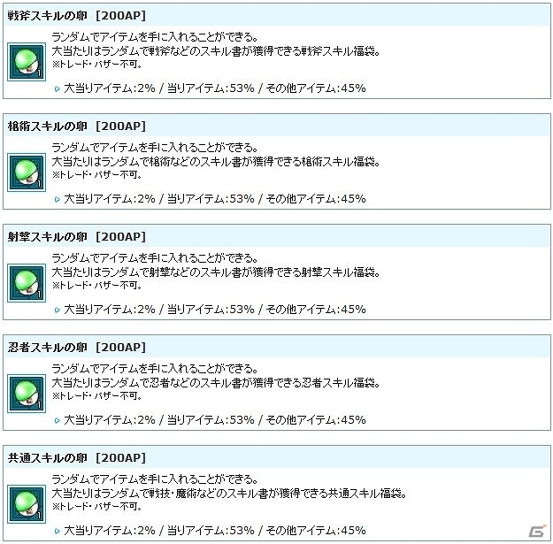 PS3/PC「エンジェルラブオンライン」技法別「スキルの卵」がエンジェルモールに登場！の画像3