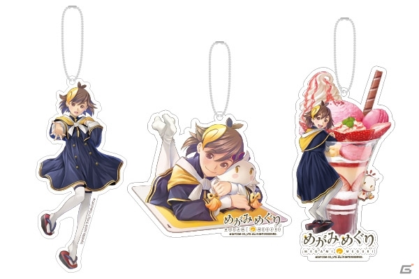 3DS「めがみめぐり」のキャラクターグッズがソフトと同時発売！アクリルキーチェーンやステッカー、缶バッジがラインナップの画像1