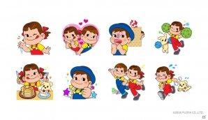 iOS/Android「LINE ラッシュ」コニーがペコちゃんに、ブラウンがポコちゃんに変身！？不二家の「ペコちゃん」とのコラボが開始の画像6