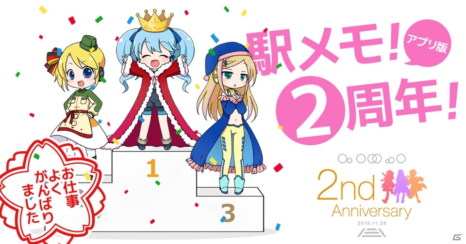 「ステーションメモリーズ！」2周年記念キャンペーンが開催！人気でんこランキングも発表の画像1