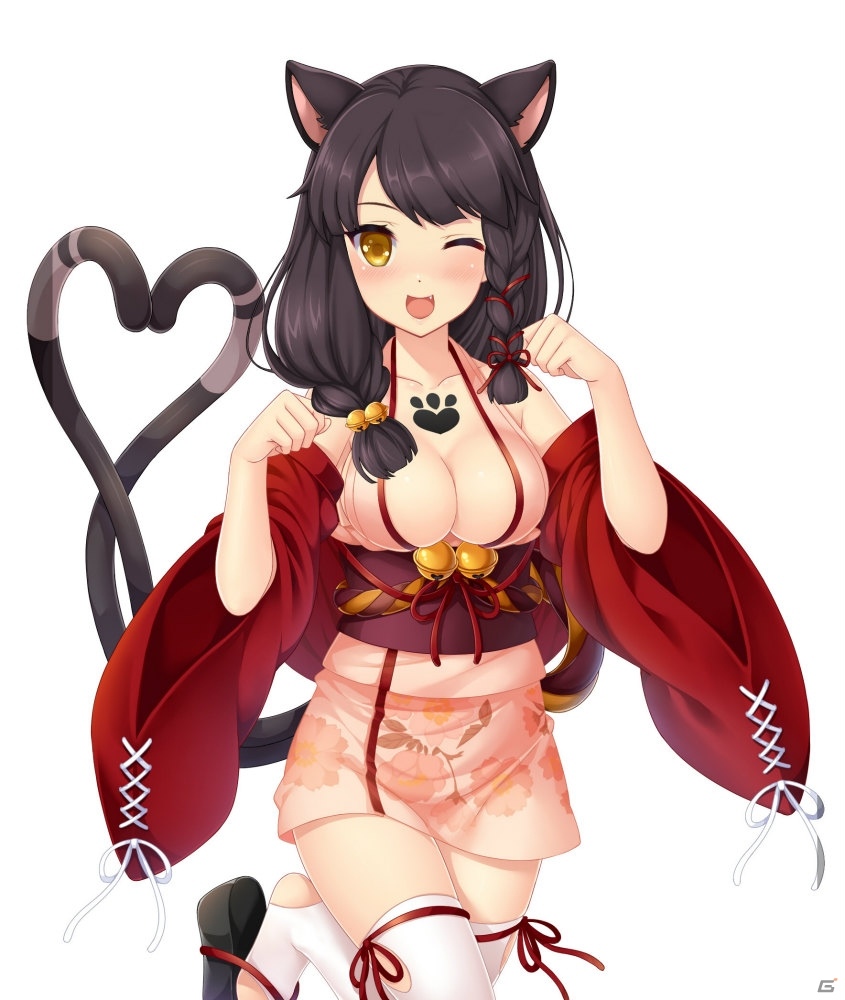 iOS/Android「虹色カノジョ2d」猫又の衣装が入手できる「妖怪百姫たん！」コラボレーションキャンペーンが開始！の画像1