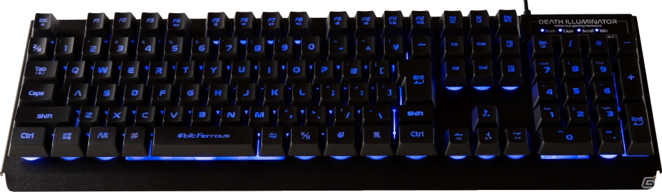 エントリゲーマーに最適なエリア限定複数同時認識に対応したイルミネーションゲーミングキーボード「デスイルミネーター」が12月7日に発売の画像10