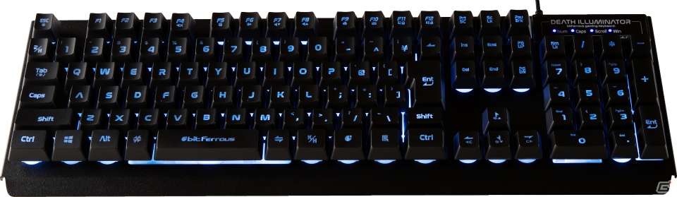 エントリゲーマーに最適なエリア限定複数同時認識に対応したイルミネーションゲーミングキーボード「デスイルミネーター」が12月7日に発売の画像4