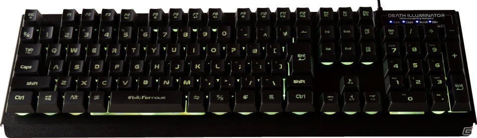 エントリゲーマーに最適なエリア限定複数同時認識に対応したイルミネーションゲーミングキーボード「デスイルミネーター」が12月7日に発売の画像5