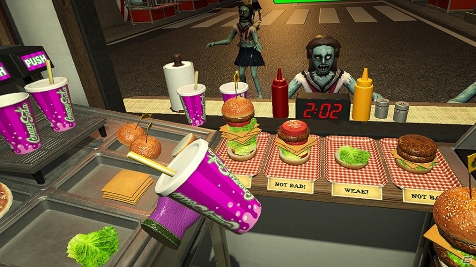 腹ペコゾンビにデリシャスなバーガーを食らわせろ！VR対応PC向けアクション「Dead Hungry」が12月6日に配信開始の画像10