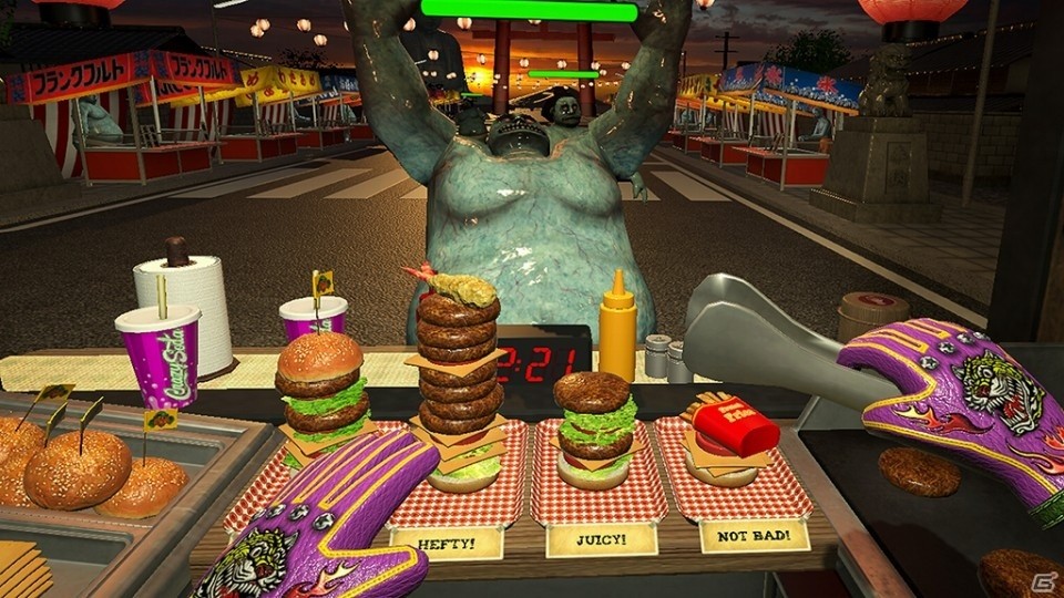 腹ペコゾンビにデリシャスなバーガーを食らわせろ！VR対応PC向けアクション「Dead Hungry」が12月6日に配信開始の画像12